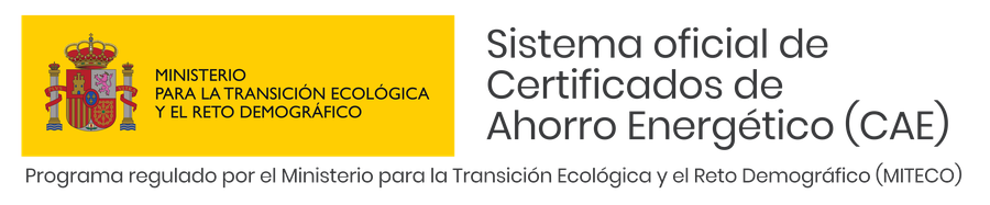 Sistema oficial de Certificados de Ahorro Energético (CAE), programa regulado por el Ministerio para la Transición Ecológica y el Reto Demográfico (MITECO)